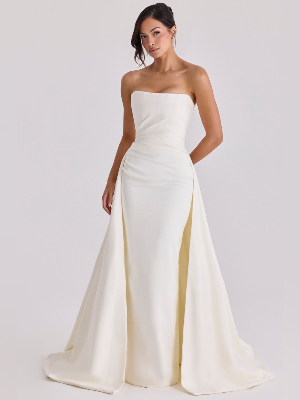 House of CB SABRINA Ivory Satin Strapless Bridal Gown NWT